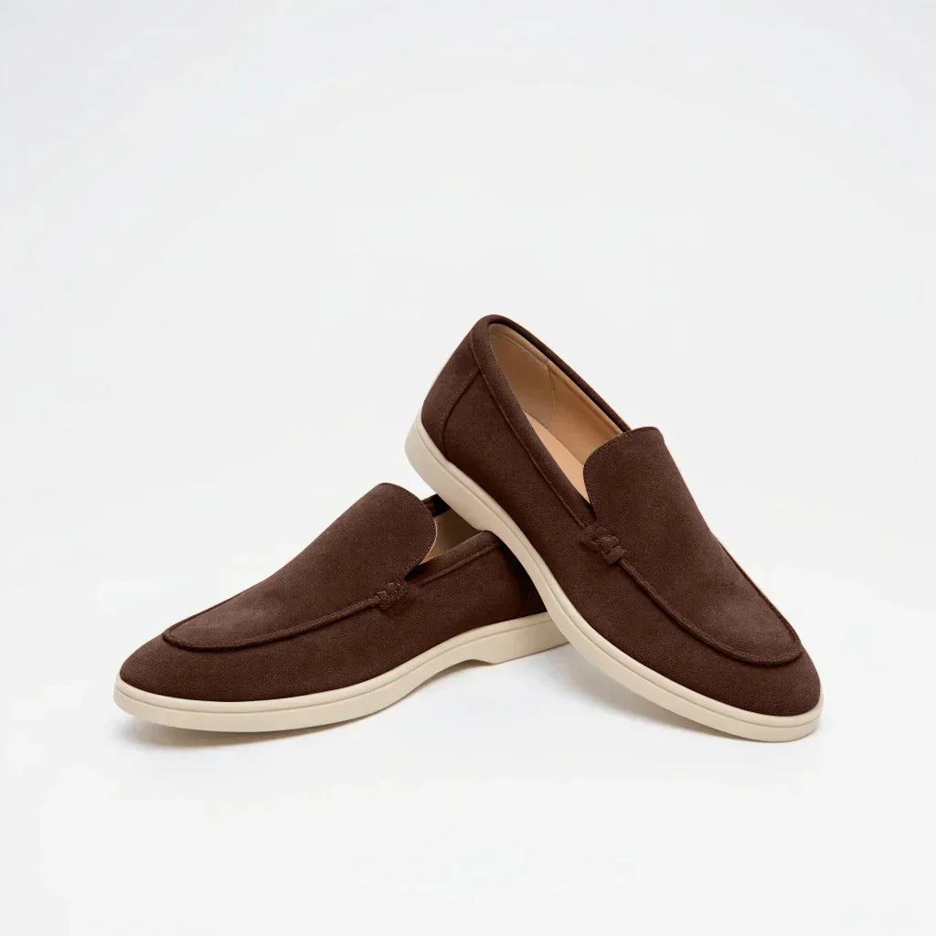 Navy Suede Loafers - MONACO Old Money Collection