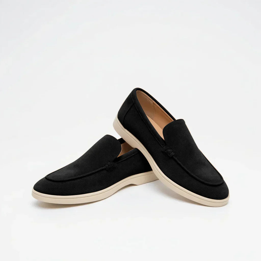 Black Suede Loafers - MONACO Old Money Collection